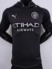 25-26 Man City Black Player Version Soccer Jersey