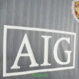 2007-2008 Man Utd Grey Goalkeeper Long Sleeve Retro Soccer Jersey (长袖)