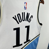24-25 Hawks YOUNG #11 White City Edition Top Quality Hot Pressing NBA Jersey