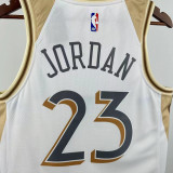 24-25 BULLS JORDAN #23 White City Edition Top Quality Hot Pressing NBA Jersey