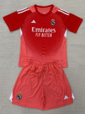 25-26 RMA Orange GoalKeeper Kids Soccer Jersey