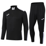 2025 JOM Black Half Pull Tracksuit (半拉链)