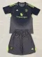 25-26 Man Utd Black GoalKeeper Kids Soccer Jersey (绿标)