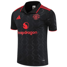 25-26 Man Utd Black Polo Short Sleeve