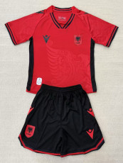 25-26 Albania Home Kids Soccer Jersey