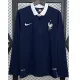 2014 France Home Long Sleeve Retro Soccer Jersey (长袖)