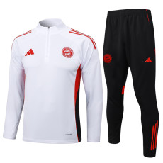 25-26 Bayern White Half Pull Tracksuit #B2530(半拉链)