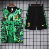 25-26 Brazil Green Tank top and shorts suit