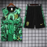 25-26 Brazil Green Tank top and shorts suit