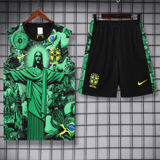 25-26 Brazil Green Tank top and shorts suit