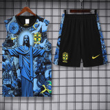 25-26 Brazil Blue Tank top and shorts suit