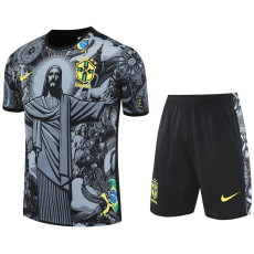 25-26 Brazil Grey Training Short Suit