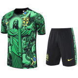 25-26 Brazil Green Training Short Suit