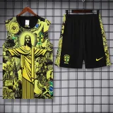 25-26 Brazil Yellow Tank top and shorts suit