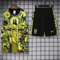 25-26 Brazil Yellow Tank top and shorts suit