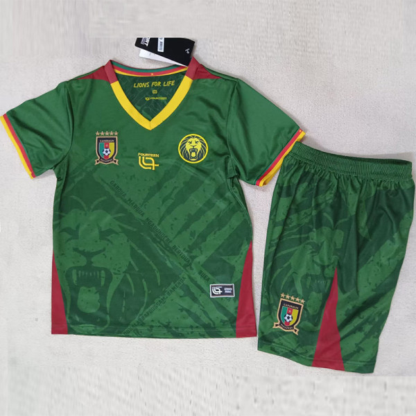 25-26 Cameroon Home Kids Soccer Jersey