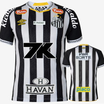 25-26 Santos FC Away Print Sponsor Fans Soccer Jersey