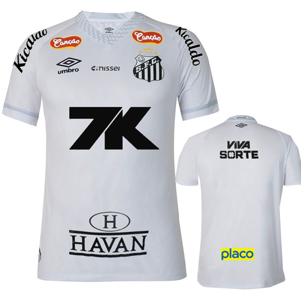 25-26 Santos FC Home Prints Sponsor Fans Soccer Jersey