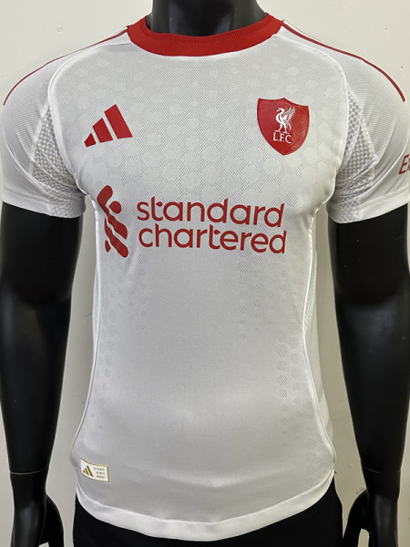 25-26 LIV White Player Version Soccer Jersey