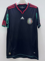 2010 Mexico Black Retro Soccer Jersey
