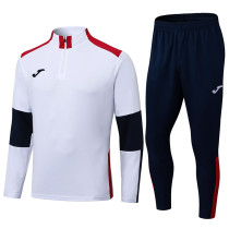 2025 JOM White Half Pull Tracksuit (半拉链)