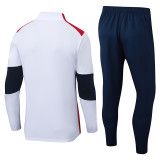 2025 JOM White Half Pull Tracksuit (半拉链)