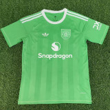 25-26 Man Utd Green Goalkeeper Fans Soccer Jersey