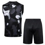 25-26 Corinthians Black Tank top and shorts suit #D2523