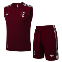 25-26 Ajax Jujube red Tank top and shorts suit #D2531