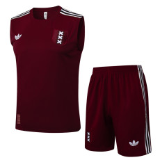 25-26 Ajax Jujube red Tank top and shorts suit #D2531
