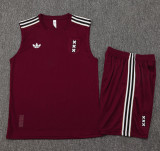 25-26 Ajax Jujube red Tank top and shorts suit #D2531