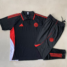 25-26 Bayern Black Polo Tracksuit #C2515