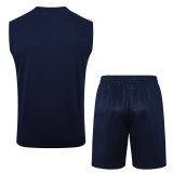 25-26 JUV Royal blue Tank top and shorts suit #D2518