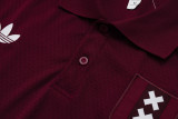 25-26 Ajax Jujube red Polo Tracksuit #C2509