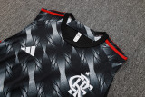 25-26 Flamengo Black Tank top and shorts suit #D2530