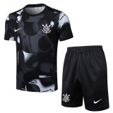 25-26 Corinthians Black Training Short Suit #D2534