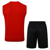 25-26 Flamengo Red Tank top and shorts suit #D2513