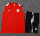 25-26 Flamengo Red Tank top and shorts suit #D2513