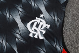 25-26 Flamengo Black Tank top and shorts suit #D2530