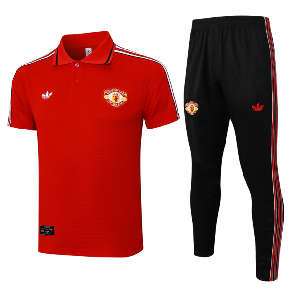 25-26  Man Utd Red Polo Tracksuit #C2506