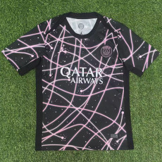 25-26 PSG Pink Black Fans Training shirts