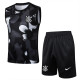 25-26 Corinthians Black Tank top and shorts suit #D2523