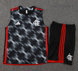 25-26 Flamengo Black Tank top and shorts suit #D2530