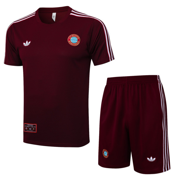 25-26 Bayern Jujube red Training Short Suit #D2527