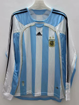 2006 Argentina Home Long Sleeve Retro Soccer Jersey (长袖)