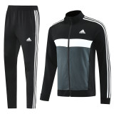 2025 AD Black Grey Jacket Tracksuit #AJ23