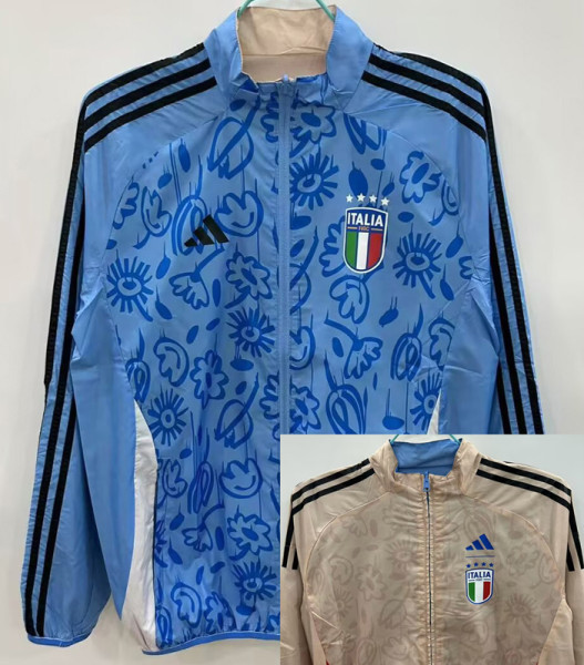 25-26 Italy Blue & Khaki Double Sided Windbreaker (双面风衣)