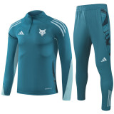25-26 Cruzeiro Dark green Half Pull Tracksuit (半拉链)