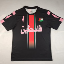 25-26 Palestina Black Training shirts (粉色广告)