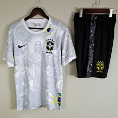 25-26 Brazil White Training Short Suit